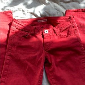 red vintage guess jeans